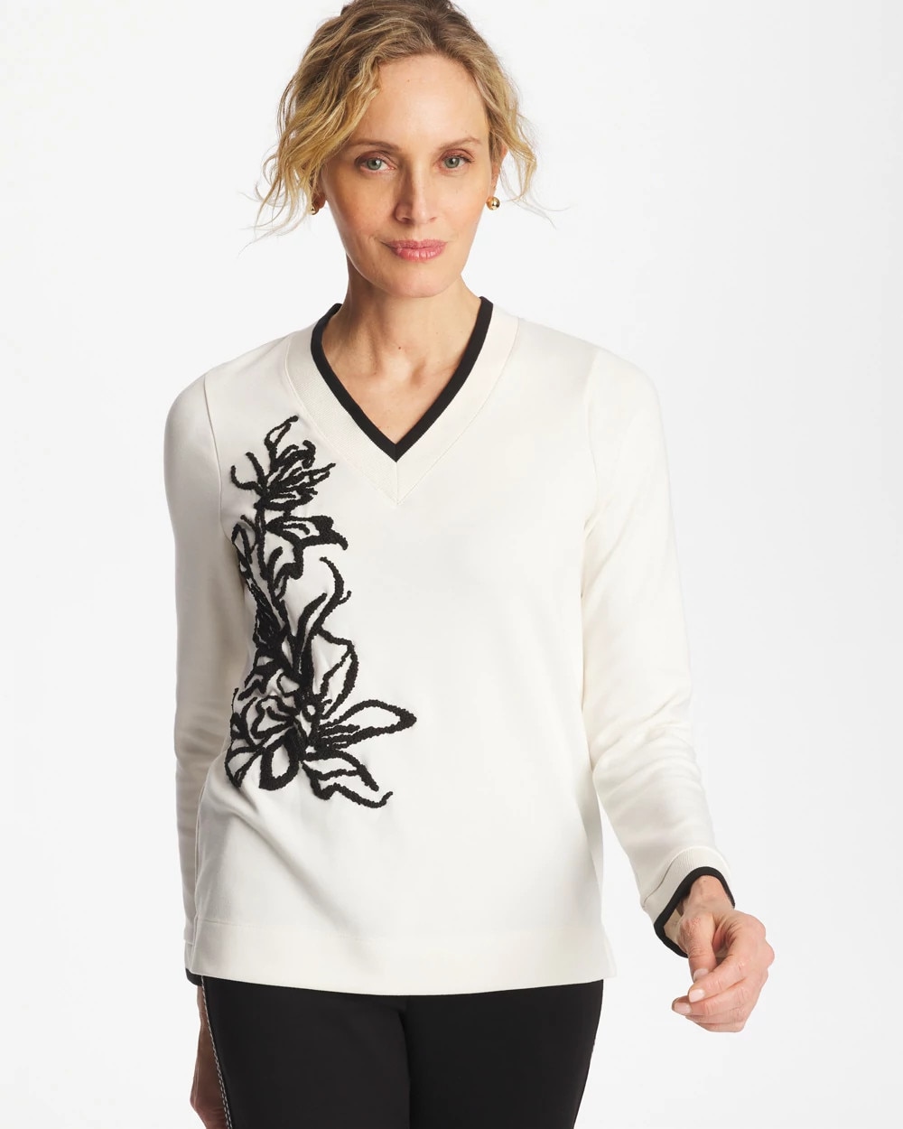 トップス nigico Zenergy® Double-Knit Applique Top | Chico's